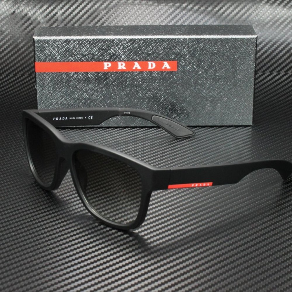 Prada Men's Black and Grey Gradient Sunglasses